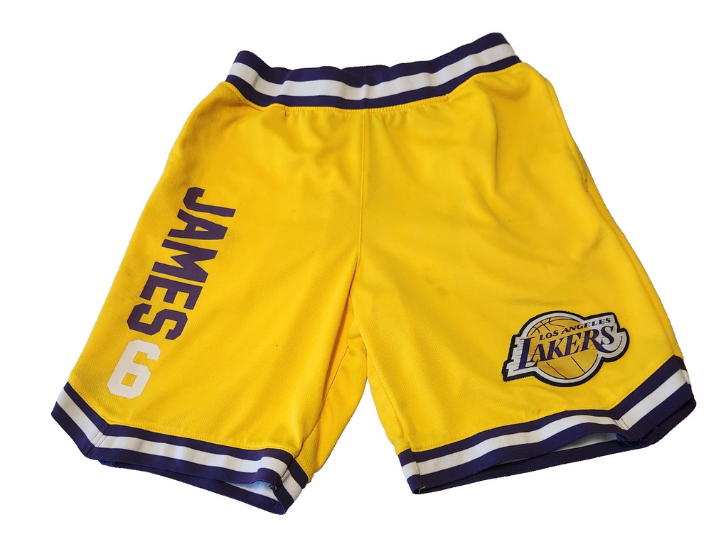 Lebron James #6 Los Angeles LA Lakers NBA Basketball Shorts Men's Medium